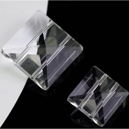 Crystal Square Beads 14mm 16mm 18mm 20mm 24mm Glass Square Beads Chandelier Parts