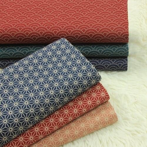 Half Yard Import Soft Breeze Geometric Tortoise Shell Print Fabric, Handmade DIY Patchwork Garment Sewing Cloth 100% Cotton A810