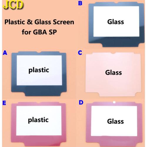 JCD 1PCS Plastic Glass Screen Lens Protector For Gameboy Advance SP For GBA SP Lens Protector W/ Adhensive