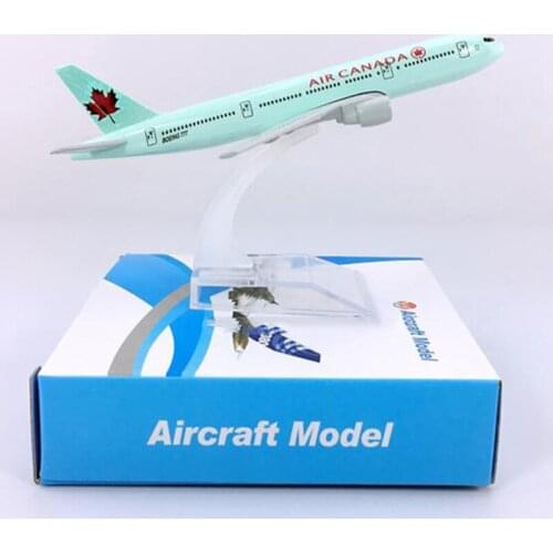 16CM 1:400 Boeing B777-200 Model Air Canada Airplane Airline With Base Alloy Aircraft Plane Collectible Display Toy Collection
