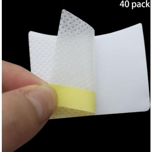 40pcs Eyelash Unloading Cotton Sheet White Soft Grafting Eyelash Isolation Discharge Paste Gasket False Eyelashes Accessories