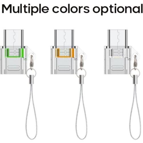 Mini Micro Usb Adapter USB-C To Micro USB Adapter Anti-lost Keychain USB Type-C To Micro USB Convert Connector TSLM1 For Xiaomi