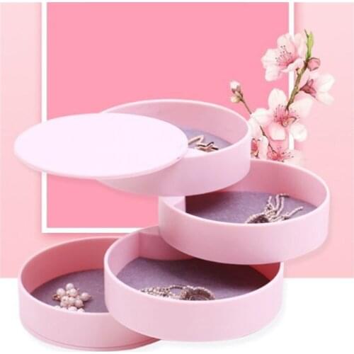 Multi-Layer Jewelry Box Cosmetics Storage Case with Mirror Universal Earrings Ring Container Bracelet Holder Tabletop Organizer
