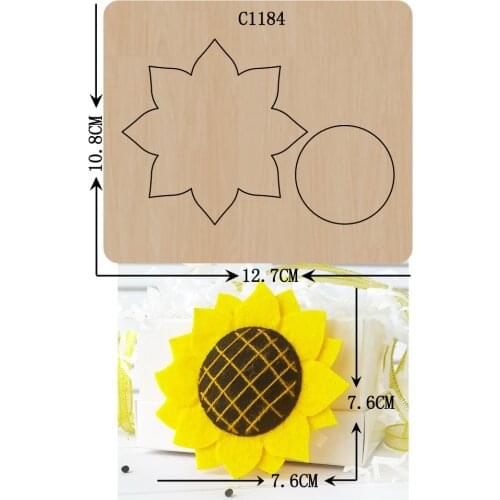 New sunflower Wooden die Scrapbooking C-1184 Cutting Dies Multiple sizes