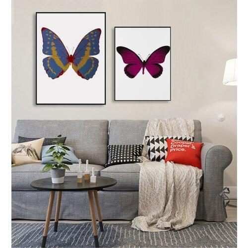 Poster And Prints For Living Room Colorful Butterfly Specimen Canvas Paintings Wall Art Picture Home Decorative