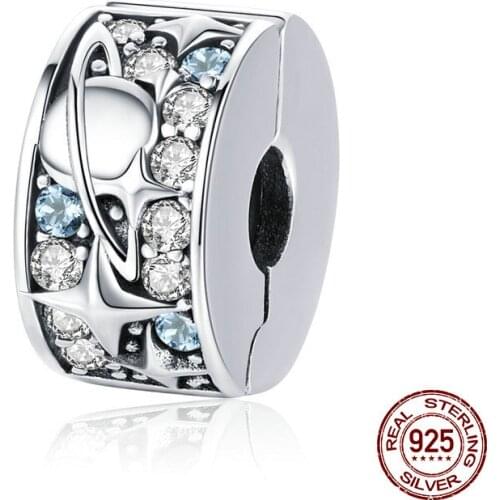 DISINIYA Authentic 100% 925 Sterling Silver Universe Planet Beads Fit Charm Bracelet Pendant Delicate Elegant Jewelry Gift