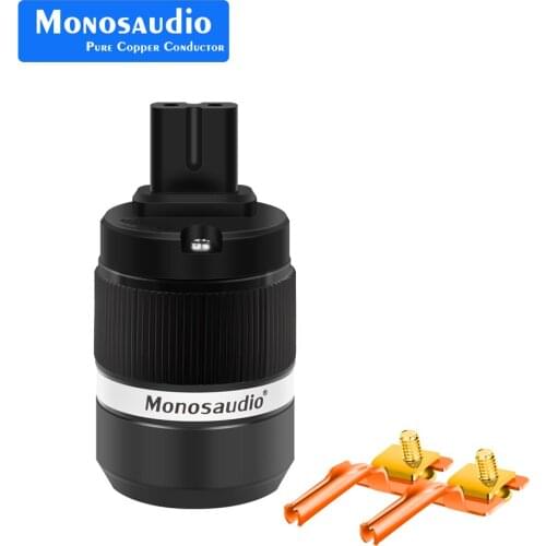 Monosaudio F180 Figure 8 Power Plug, 25A/250V Female Pure Copper Power Connector,IEC320 C7 Mains female power jack