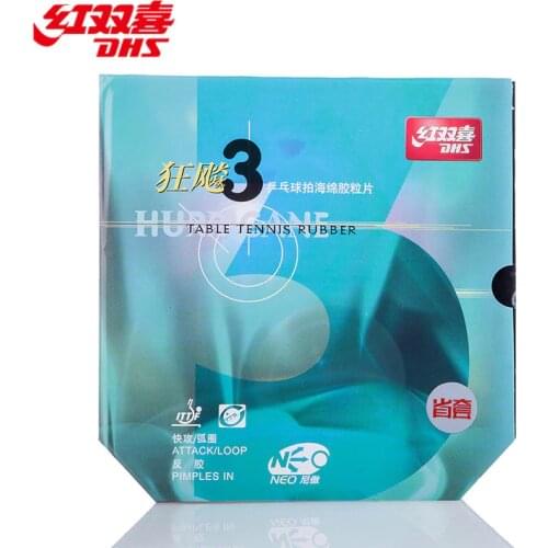 DHS Provincial Hurricane 3 NEO PRO PROV Pips-In Table Tennis Rubber Ping Pong Pimples In With Sponge Tenis De Mesa