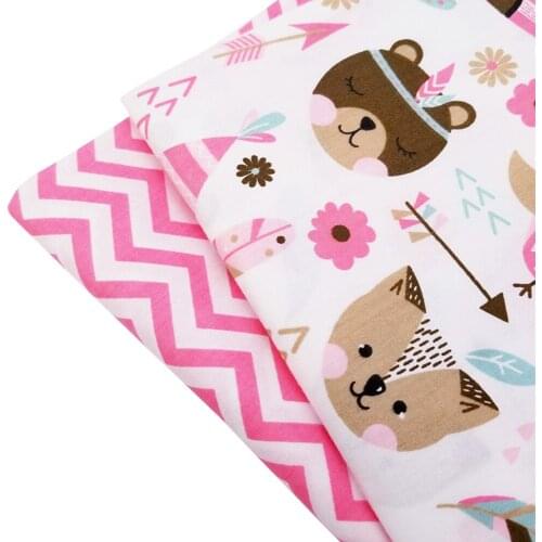 Pink Series Cotton Printing Twill Fabric Handmade Quilting Home Textile Crafts Cloth Cotton Material Fabric For DIY Sewing