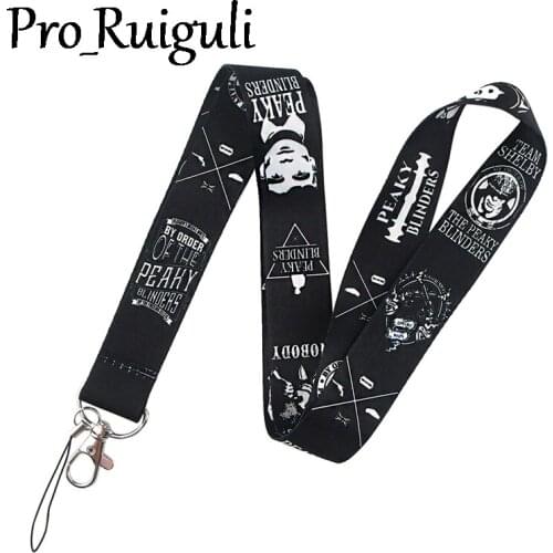 30pcs Peaky Blinders moive couple Lanyard Badge ID Mobile Phone Rope Key Lanyard Straps Accessories webbings ribbons decorations