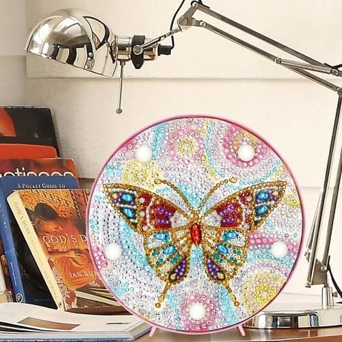 DIY LED Full Drill Diamond Painting Light Animal LED Night Lamp Embroidery Home Decor Special-shaped Diamond Painting Light