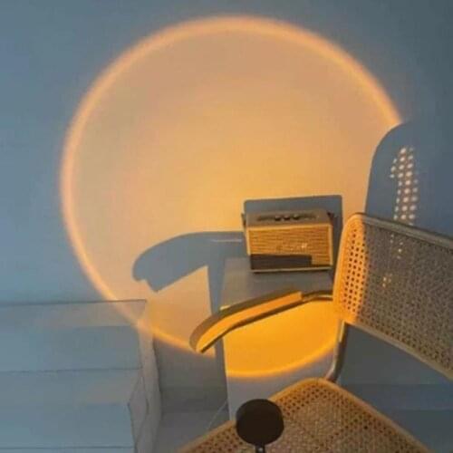 Sundown Projector USB Twilight Lamp Rainbow Atmosphere Led Night Light Bedroom Background Home Decor Colorful Nightfall Lamp