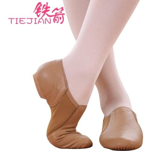 Womens Jazz Slip on Sneakers Genuine Leather Dancing Shoes for Men Adult Kids Girls Black sports Boots Jazz Dance Shoes