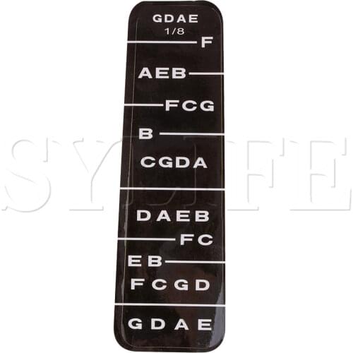 1/8 Violin Fiddle Fretboard Sticker Chart Fingerboard Position Indicator