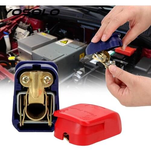 YOSOLO A Pair Quick Release Lift Off Car Battery Terminals Connector Clamps Positive & Negative Electrode Car Accessories