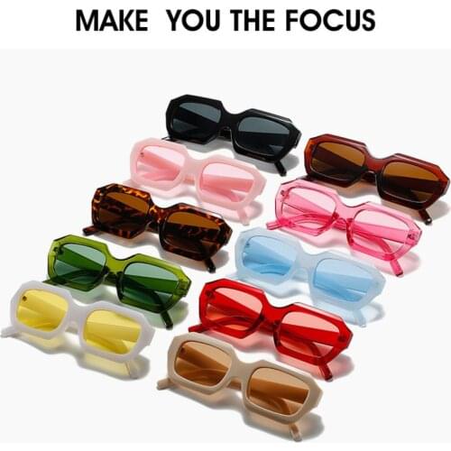 2021Rectangle Vintage Sunglasses Fashion Leopard Summer Sunglasses Sport Retro Square Солнцезащитные Очки