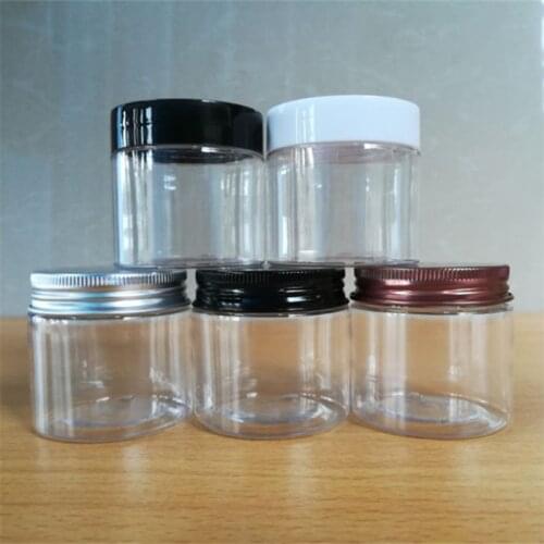 30/50/100pcs 60g Plastic Jar with Lids Screw Tin Clear Container Empty Cosmetic Cream Powder Pot Makeup Box Wholesale