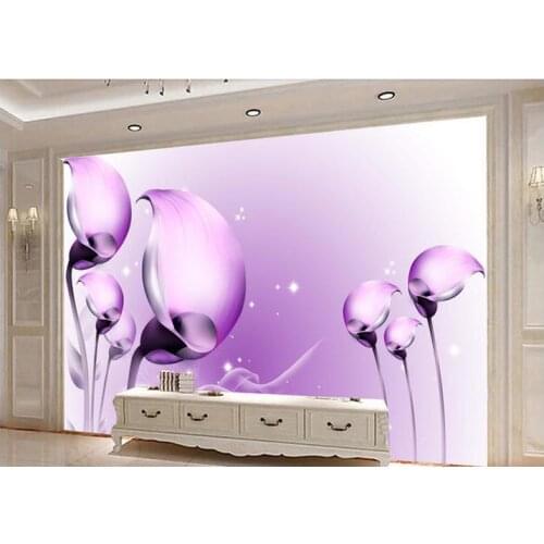 3d wallpaper for room Hand painted horseshoe lotus background wall living 3d wallpaper custom wall mural