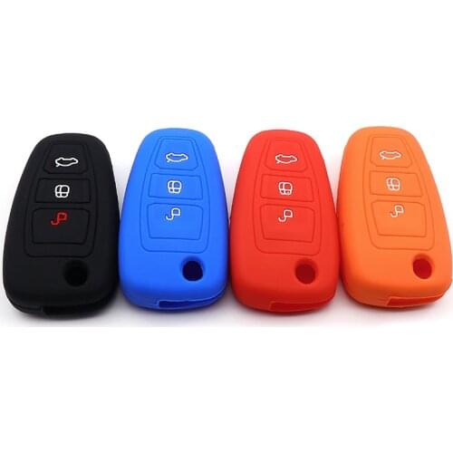 Car Key Cover Case Silicone Shell For Ford Focus Mondeo Ranger Grand C-Max S-Max Galaxy Transit Tourneo Custom Ranger