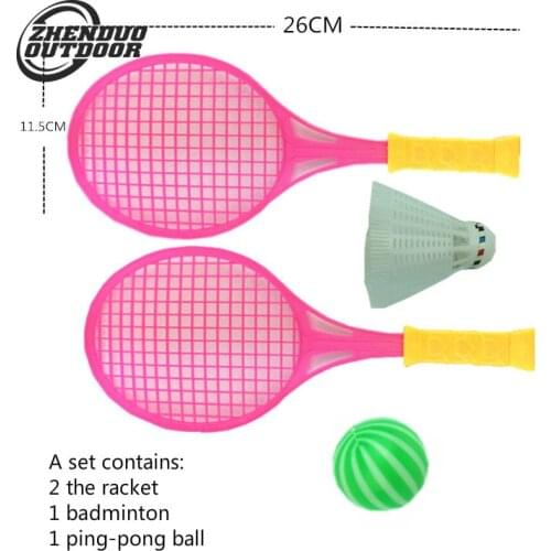 Children Shuttlecock Badminton Rackets Suitable Outdoor Parent-child Game Toys 25CM Kid Badminton Accessories & Equipment