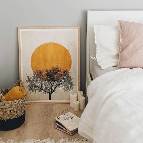 Home Decoration Canvas Painting Winter Morning Sun Wall Art Simple Style Nordic Posters and Prints Modern Decorative Picture