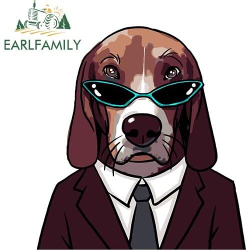 EARLFAMILY 13cm x 11.9cm for Business Dog Car Sticker Truck Decal Bumper Window Vinyl Material Personality Waterproof Decoration