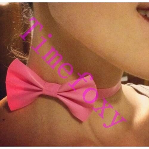 100%Latex bow tie for lady and men cosplay party fashion accessories