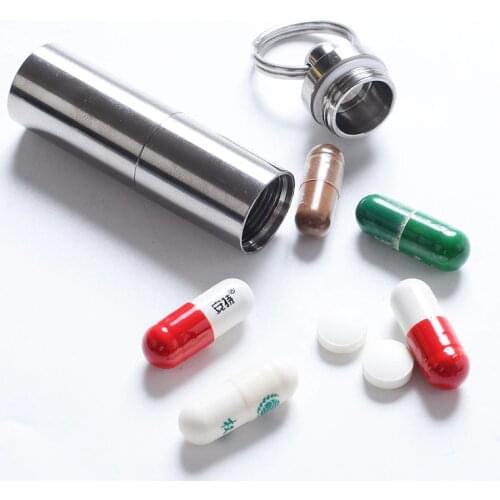 S/M/L Titanium Alloy Waterproof Canister Seal Capsule Bottle Multilayer Bottles EDC Outdoor Tool