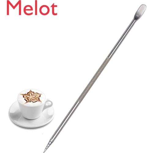 European-Style High-End Coffee Latte-Pin Stainless Steel Carving Needle Fancy Coffee Hook Stick Garland Artifact Latte Art