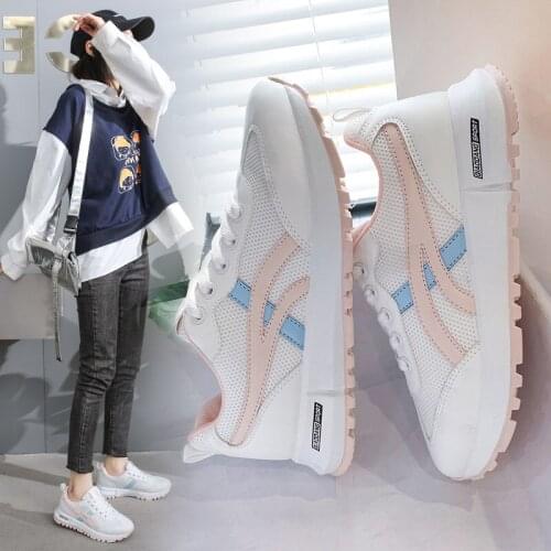 Cross-border large size outdoor leisure sports fly woven mesh shoes running tennis jogging sports outdoor womens net shoes