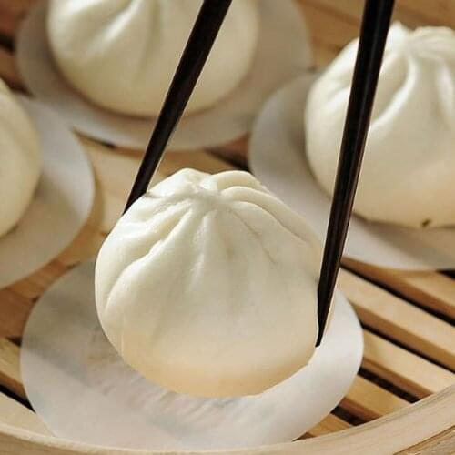 500pcs Round Steamed Bun Disposable Papers Non-stick Household Snack Bread Cake Steamer Oil Paper Pads
