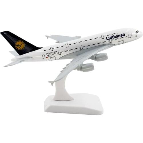 20cm Aircraft Airbus A380 Germany Lufthansa Alloy Plane Model Toys Children Kids Gift for Collection Decorations
