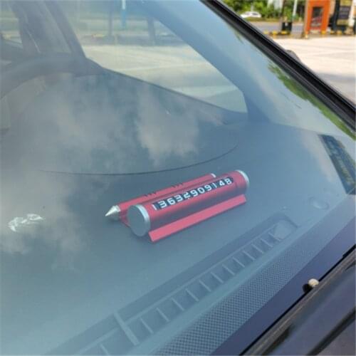 Metal Temporary Parking Number Plate Aroma Bracket Safety Hammer for Mitsubishi ASX/Outlander/Lancer Evolution/Pajero/Eclipse