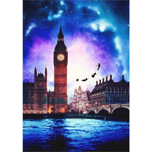 Cartoon landscape pattern 5D DIY full diamond cross stitch diamond mosaic home decoration