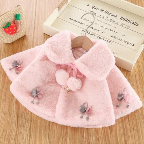 2020 New Winter Newborn Baby Girls Winter Warm Lovely Coat Hooded Cloak Poncho Jacket Wool Outwear Clothes