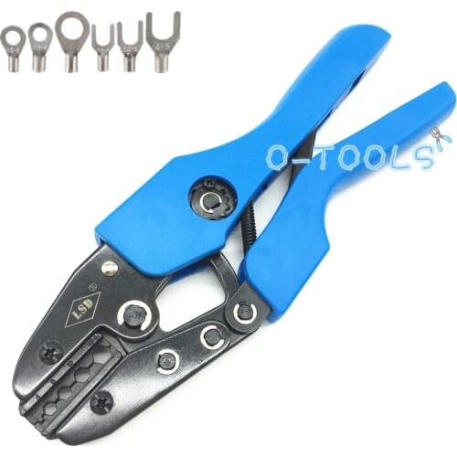 Cable terminal crimping tool pliers for non-insulated wire cold naked ring fork U-type connector 11-6AWG AN-416TX