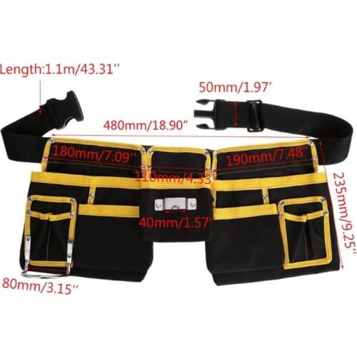 OOTDTY Multi-functional Electrician Tool Bag Waist Pouch Belt Storage Holder Organizer