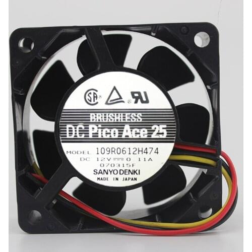 Original 6025 12V 0.11A Model 109R0612H474 Cooling fan