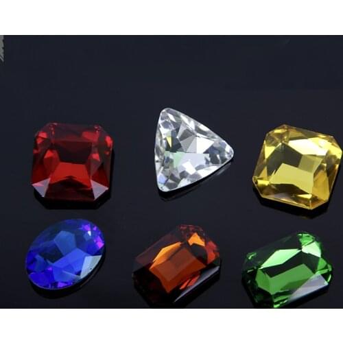 10Pcs Acrylic Plastic Rectangular oval square Diamond Shape Pawn Pieces For Token Board Games Counter Accessories