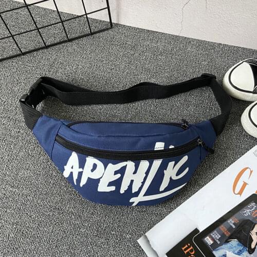 Waist Pack Letter Print "apehlic"unisex Hip Hip Outdoor Chest Bag Zipper Messenger Bag Sport Waist Bag Fanny Pack Men Women