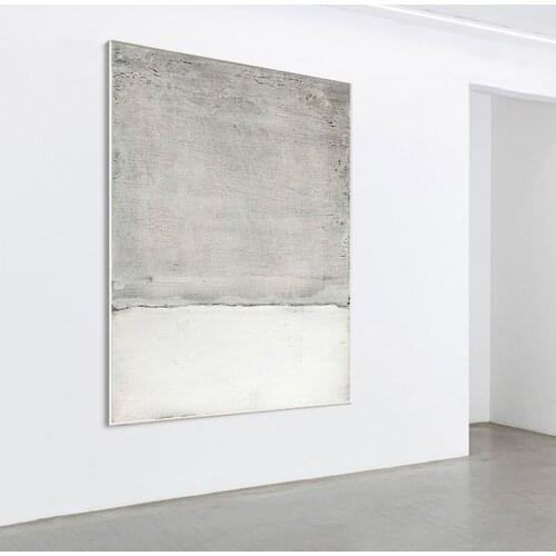 Handmade Abstract Painting Canvas Art Large Wall Art Modern Room Decor Minimalist Painting Morandi Color Harmonious Grey Art