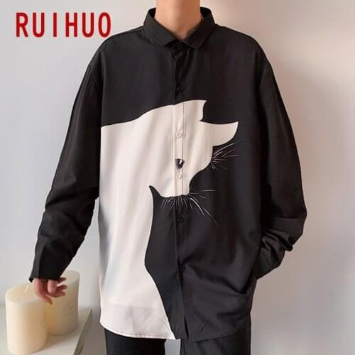 RUIHUO Men's Long Shirts