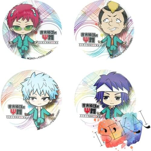 Saiki Kusuo no sai-nan Anime Metal Badge Kusuko Kaidou Shun Nendou Riki Reita Toritsuka Cute Badge Brooch Pins