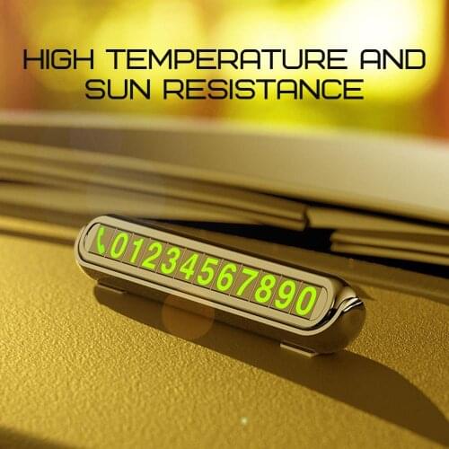 Hidden Phone Number Plate Sticker Night Light Perfumed Luminous Invisible Parking Sign In The Car Styling Temporary Parking Card