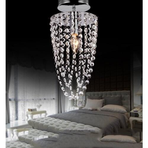 LED 1-light Chrome K9 Modern crystal chandelier lighting 110V-220V Transparent color