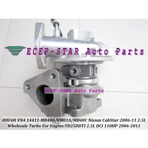RHF4H VN4 14411-MB40B 14411-VM01A 14411-MB40C Turbocharger Turbo For NISSAN CabStar 2006-11 Navara D22 2.5L DCI YD25DDTI 110HP