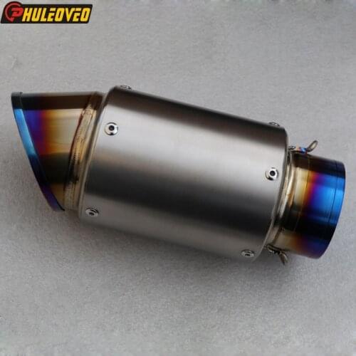 Customized Size Universal Carbon Fiber Titanium Alloy Stainless Steel Motorcycle Exhaust Muffler Motorbike Exhaust Pipe Escape