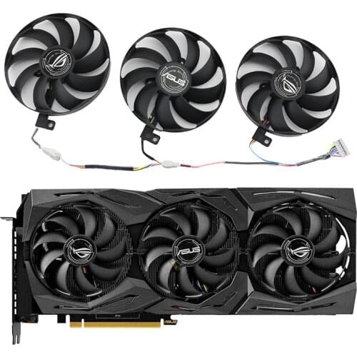 3PCS PLD09210S12H T129215SU 7PIN DC 12V RTX3060TI GPU FAN For ASUS GeForce RTX 3060Ti 3070 3080 3090 TUF OC Cards Replace Fans