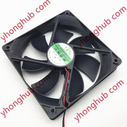 Power PY-1225H12S DC 12V 0.35A 120x120x25mm 2-Wire Server Cooling Fan