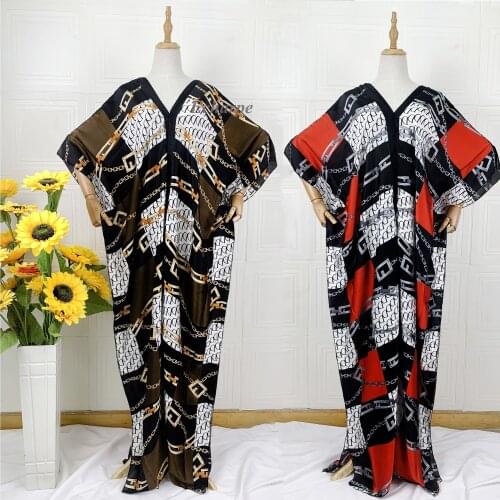 Dress Length130cm,Bust:135cm New Fashion V-Neck Dashiki Maxi Dress For Women Elegant Oversize African Printing Dresses
